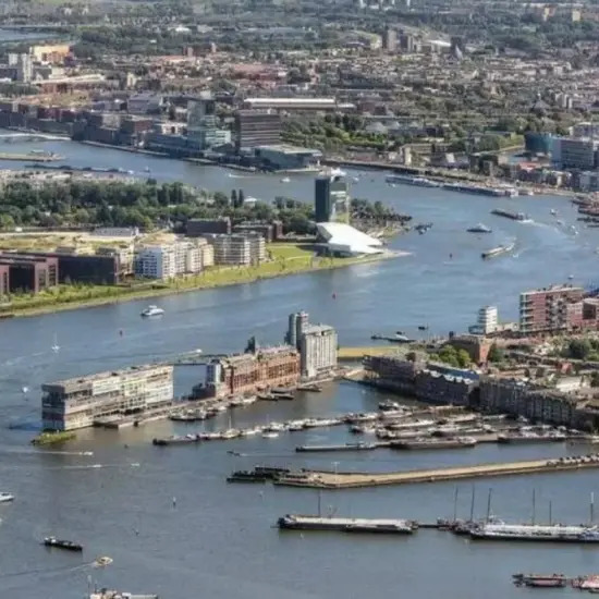 skyline amsterdam from above